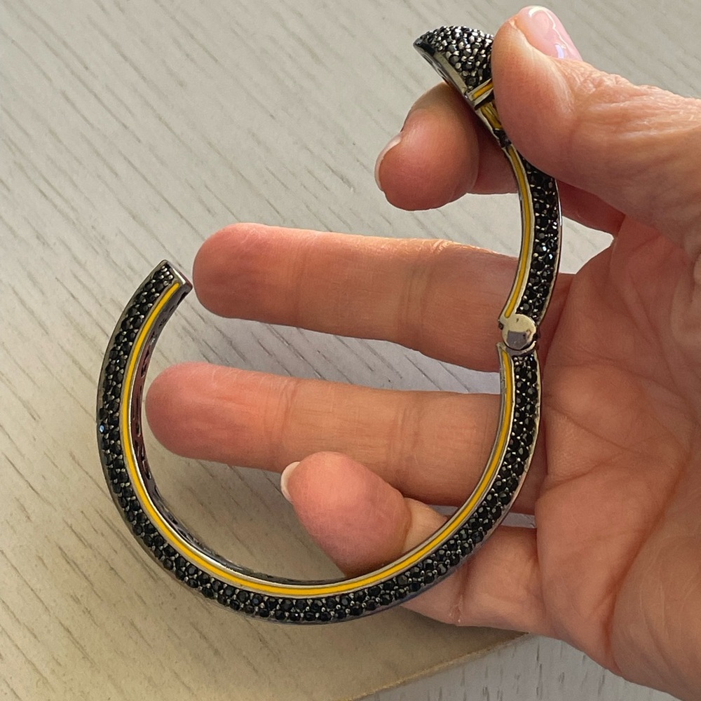 Matthew Campbell Laurenza MCL Yellow Deco Black Sapphire Bracelet - Picture 4 of 7